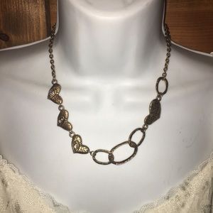 Honesty hearts messages on link chain necklace NWT